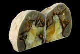 Calcite Filled Septarian Bookends - Utah #149916-3